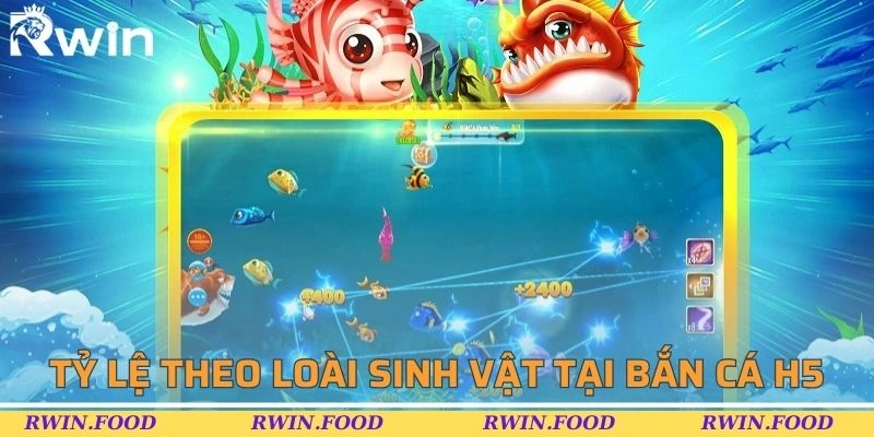 Tỷ lệ trả thưởng theo từng loại tại h&igrave;nh thức săn sinh vật